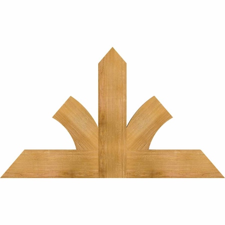 Ekena Millwork Richland Rough Sawn Timber Gable Bracket, Western Red Cedar, 48"W x 28"H x 2"D x 6"F, 14/12 Pitch GBW048X28X0206RIC00RWR